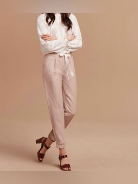 Wilfred Aritzia Allant Linen Blend Pants Size 0 Spring Coastal Beachy